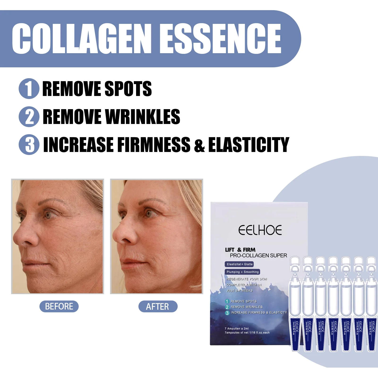 eelhoe Collagen Boost Anti-Aging Serum Anti-Aging Shrink Pores Whitening Moisturizing Skin Care K1