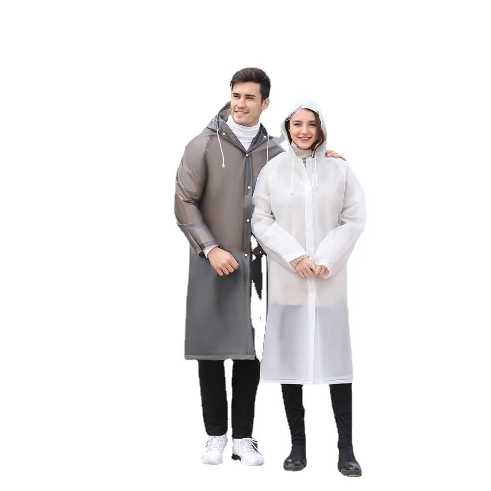 factory supplied waterproof EVA PE rainwear custom size muti color open style raincoat for outdoor