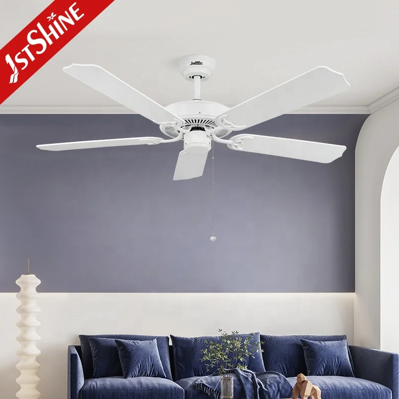 1stshine ceiling fan antique style silent 5 MDF blades ceiling fan with pull chain