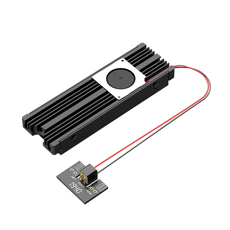 Custom SATA NVME NGFF M2 SSD Hard Driver Aluminum Heatsink with Fan Radiator Cooling Fin