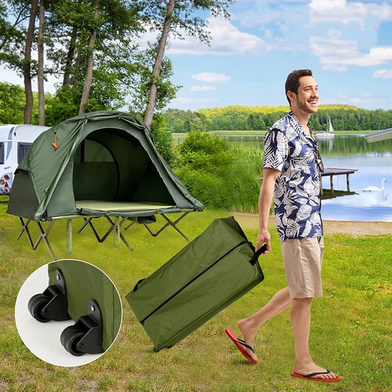 1-2 Persons Waterproof Off Ground Tent Outdoor Tents Hiking Camping Bed Tent Cot