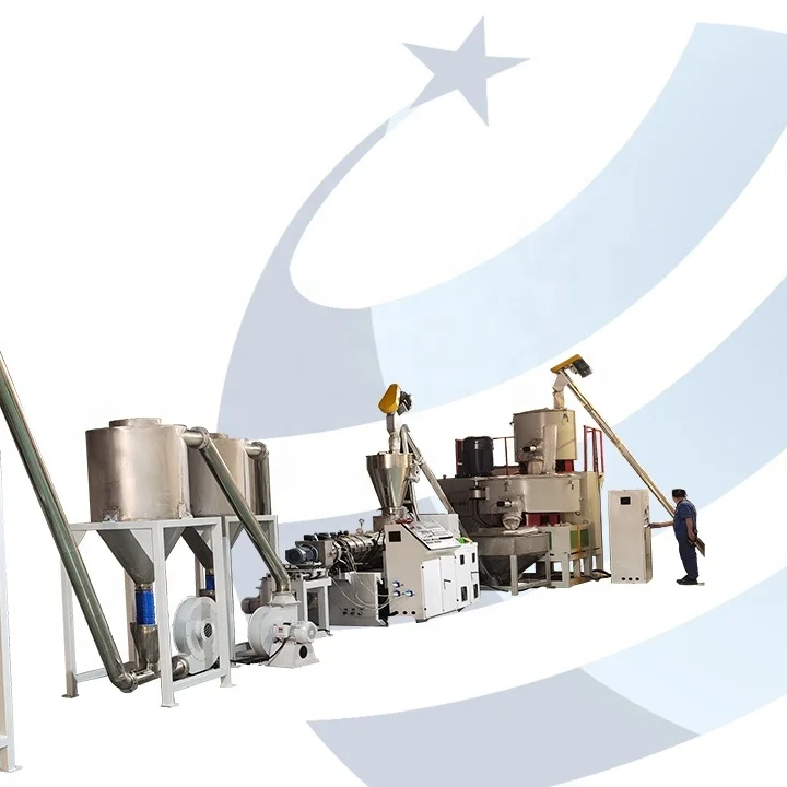 Polestar машин SJZ80-156 Двухвинтовая машина для переработки ПВХ гранулирования горячей пластиковая уход за кожей лица резак ПВХ пластиковые гранулы машина