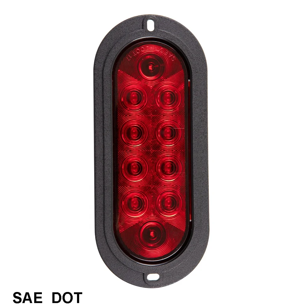 Овальные светодиодные задние фонари 6 дюймов, фланцевое крепление, стоп-сигнал/поворот/задний фонарь, инновационный светодиодный задний фонарь