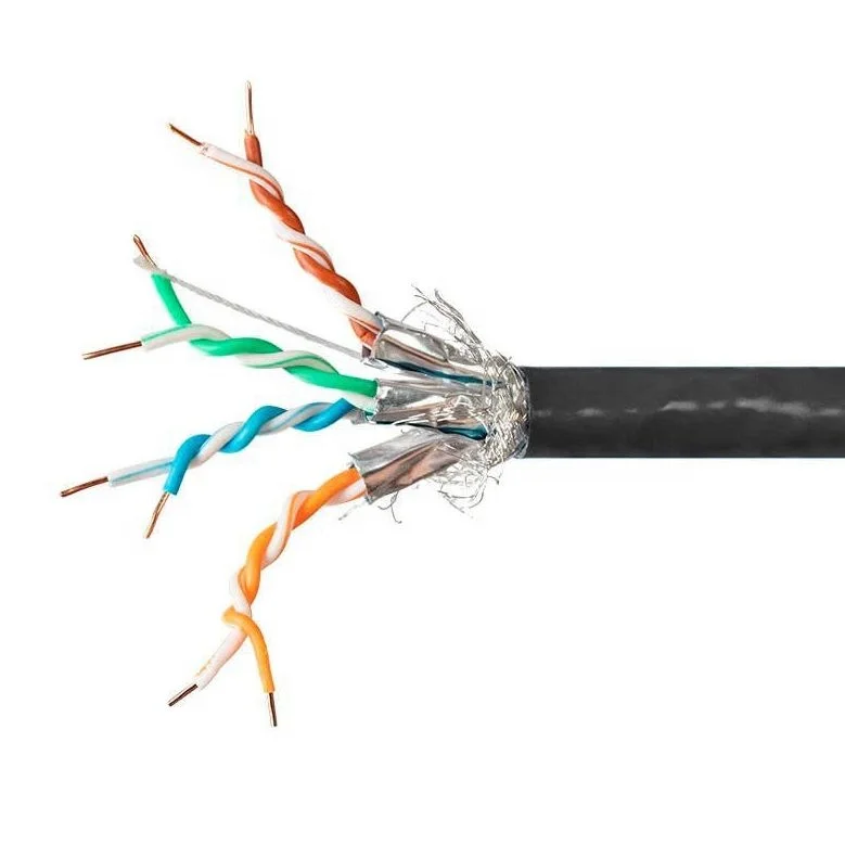 Суперсентябрь плотный неизолированный медный кабель 0 57 мм 4 пары ethernet sftp cat7 lan cat 7