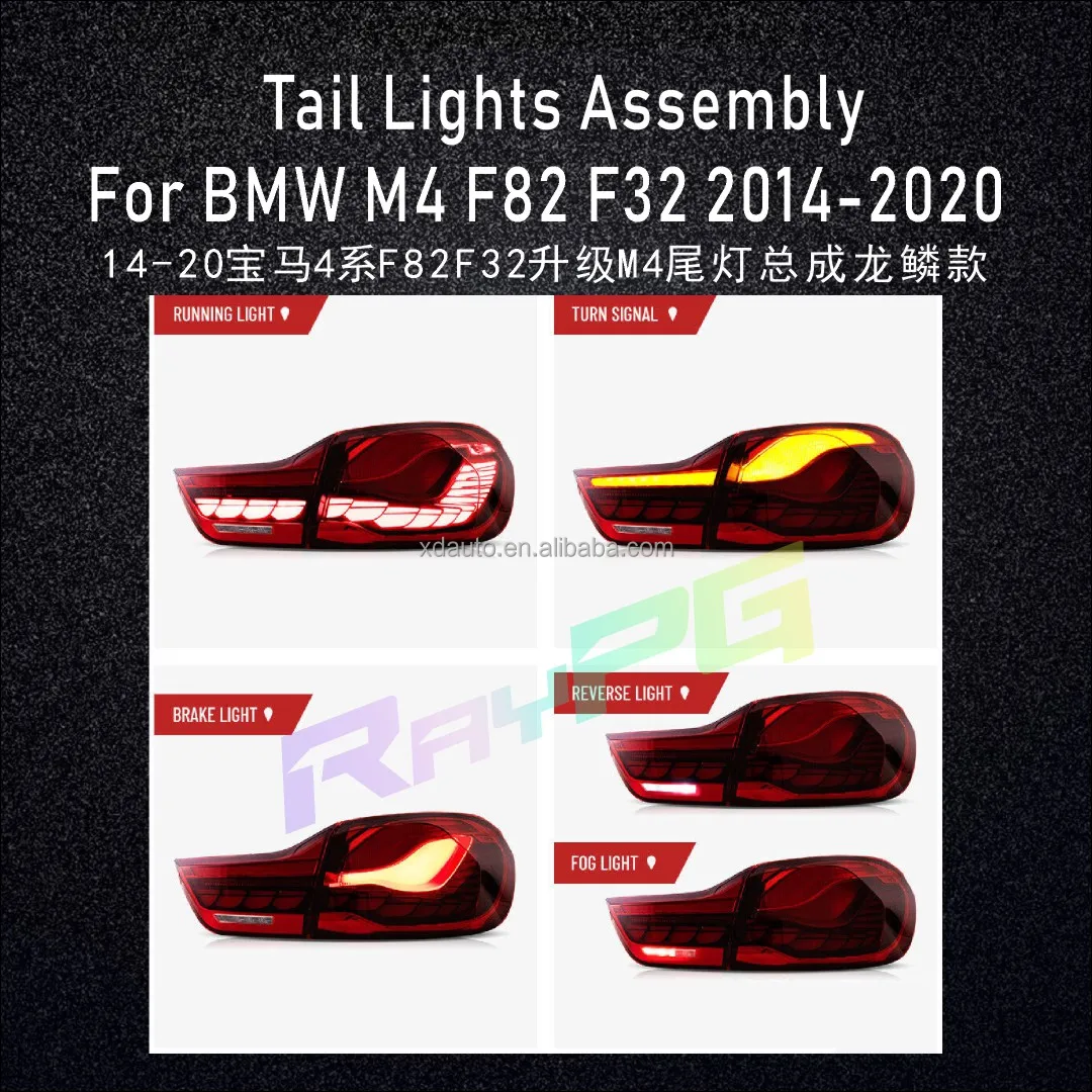 RayPG Factory Start up Animation DRL 2014-2020 rear lamp f33 f36 f83 f32 f82 gts oled style tail lights For bmw M4