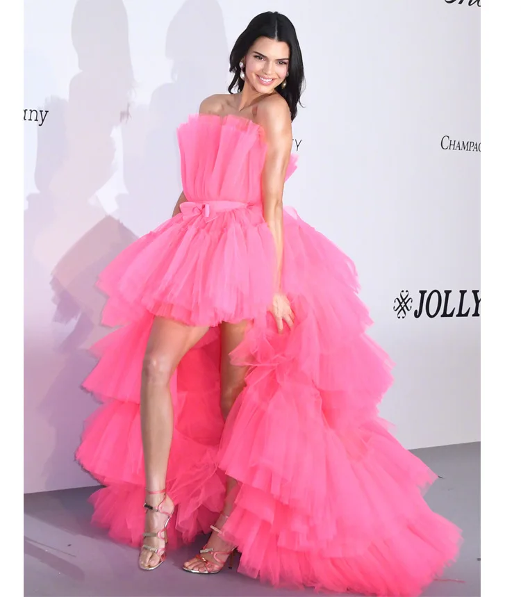 Luxury Sweetheart Hi-Lo Wedding Gown Vestido de novia Elegant Short Puffy Tulle  Skirt with Multi-Layers Train Evening Dress