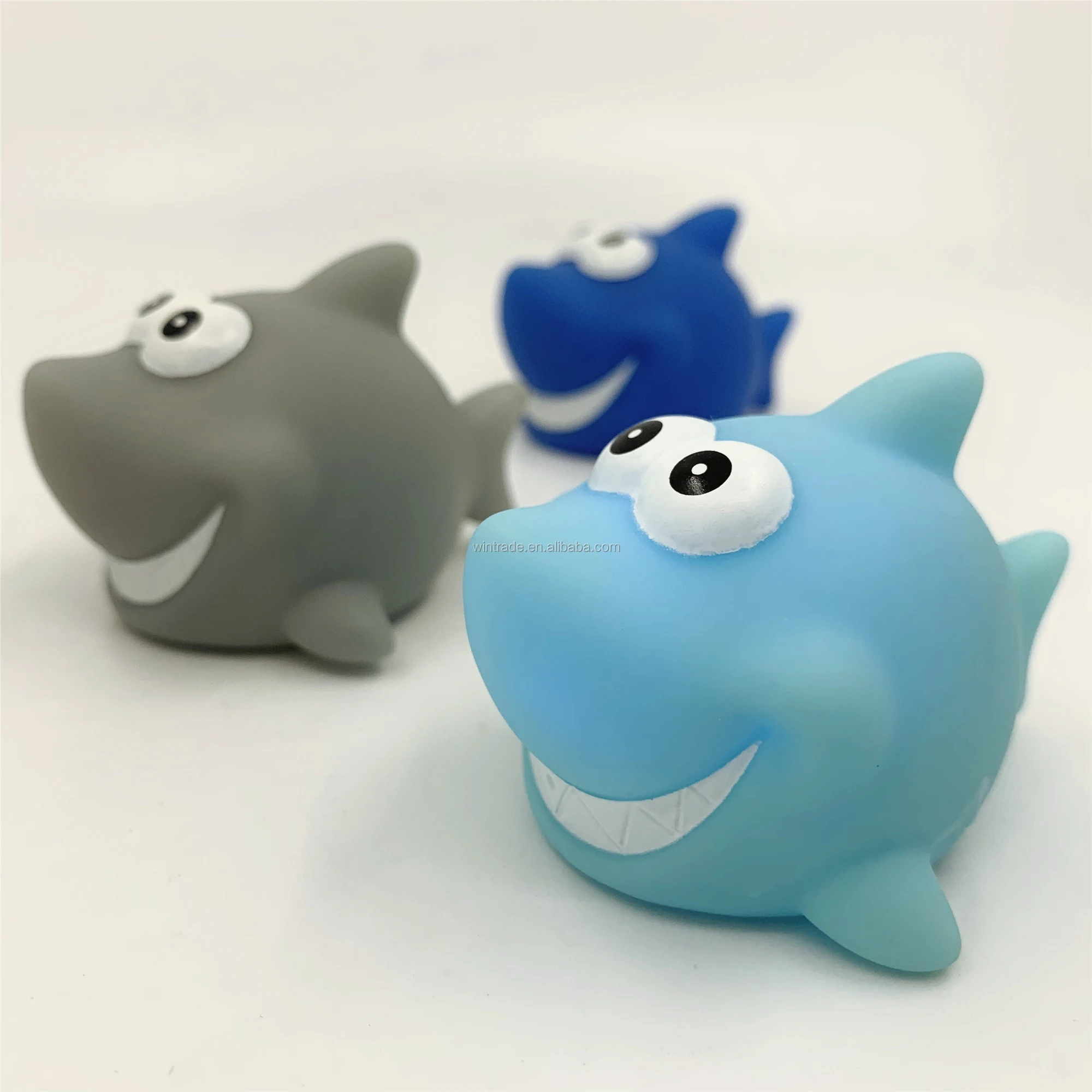 Funny sea animals rubber shark light up flashing baby toys for kids bath waterproof