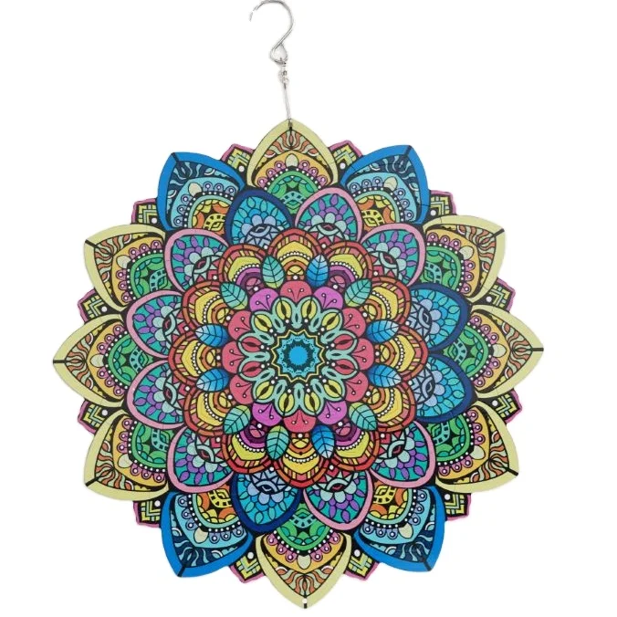 Hourpark High Quality Outdoor Indoor Metal Garden Decorative Stainless Steel 3D Hanging Wind Spinner