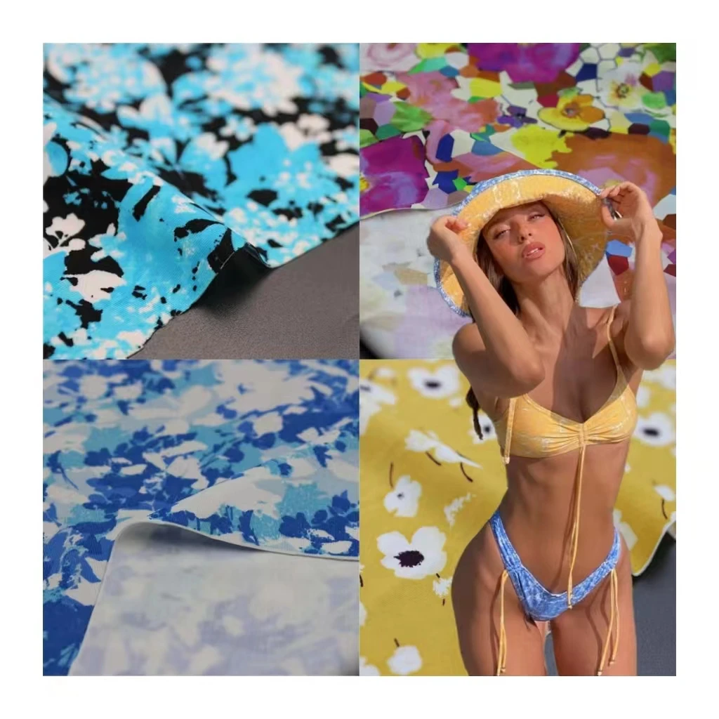 Wingtex Hot Sales Custom Print On Elastic Fabric Printing And Sewing for Swimwear