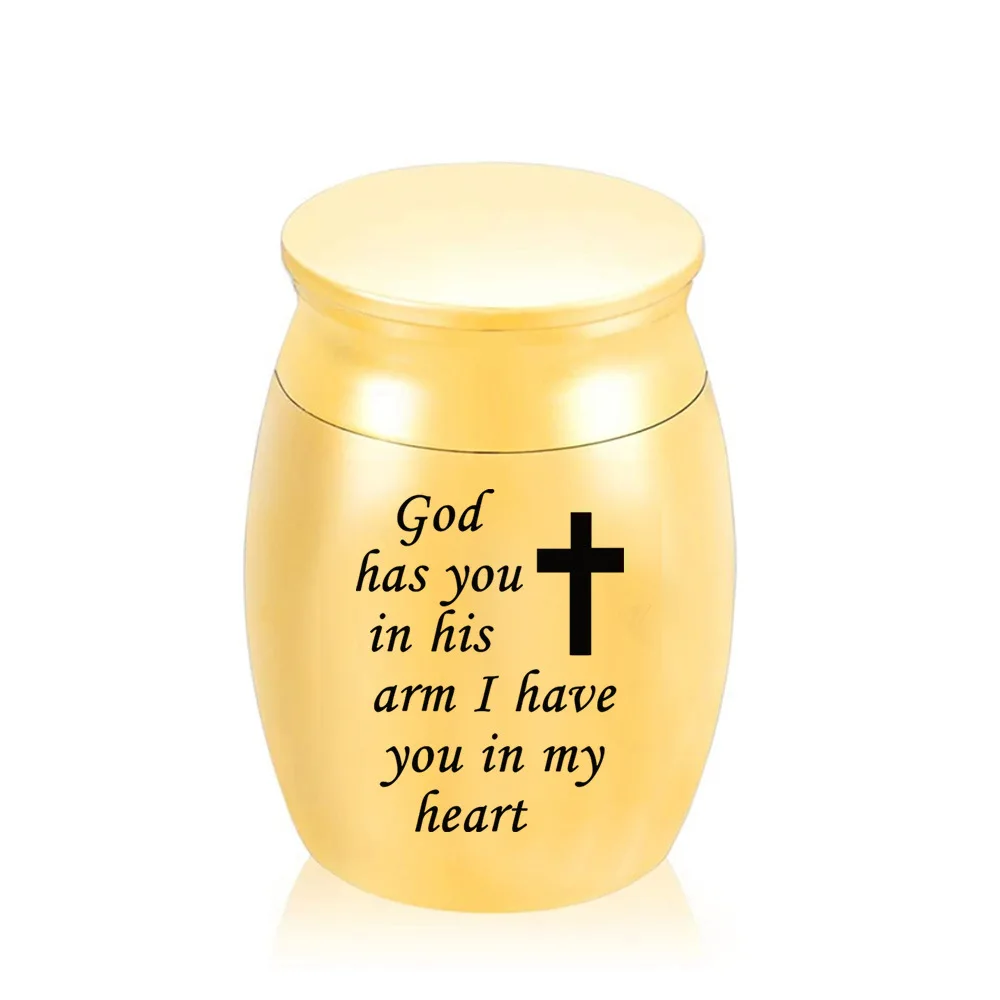 Factory hot Custom High 40mm Decorative Memorial Keepsake Stainless Steel Cremation Urns for Pet Ashes