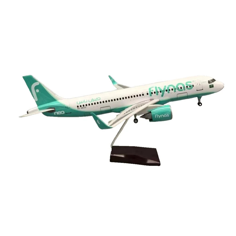 Лидер продаж подарочный набор в масштабе 1:80 47 см модель самолета из смолы A320 flynas декоративная легкая с колесами и огнями
