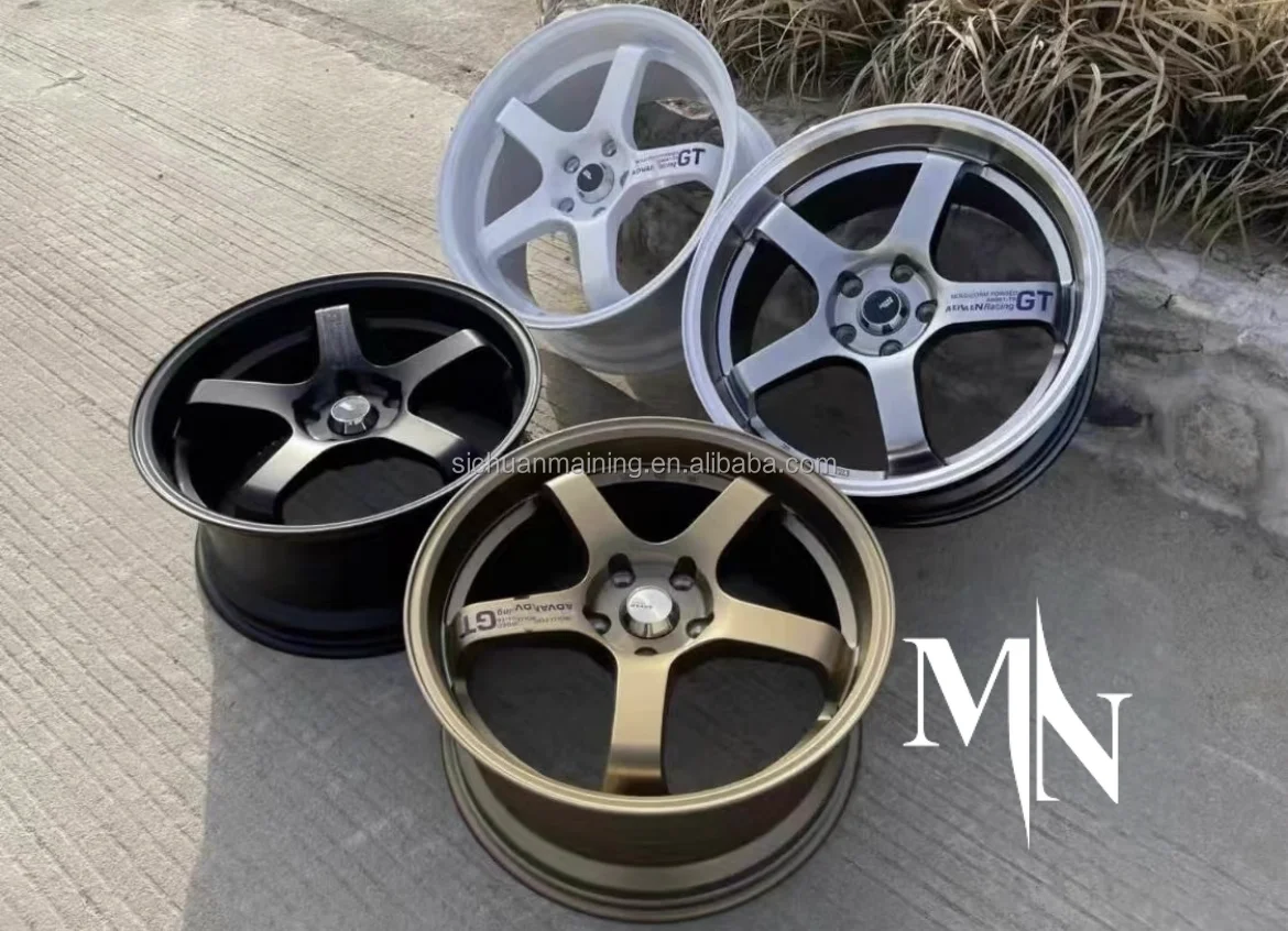 16 17 18 19 Inch Wheels 5x108 5x114.3 5x120 5x112 Silver Concave Design Alloy Racing Car Wheels Passenger Car Wheels Rims