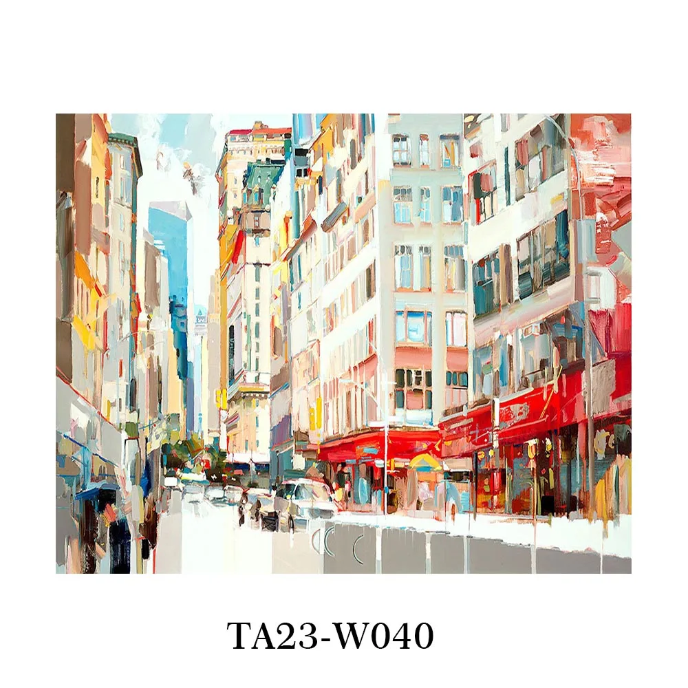 Абстрактная Картина на холсте с изображением города