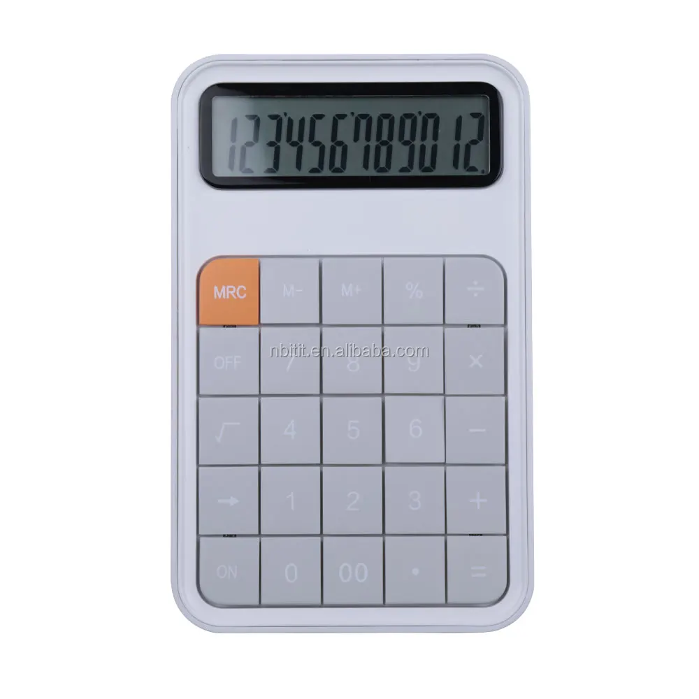 Good quality popular double power 12 digits desktop calculator LCD screen for students