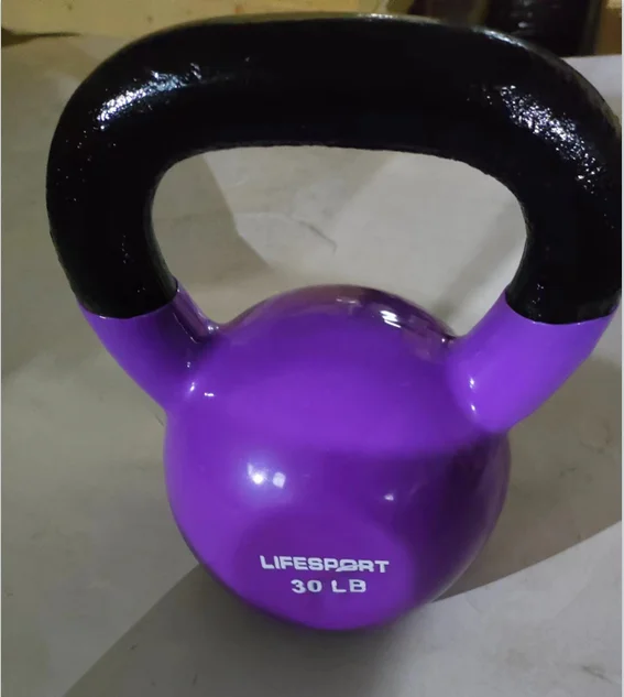High Quality Kettle Bell Home Gym Equipment Fitness 30LB Vinyl Dipping Kettlebell