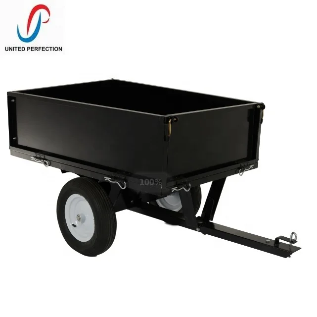 low MOQ best price hot sale dump cart flat bed Trailer motorcycle trailer with HEAVY LOADING