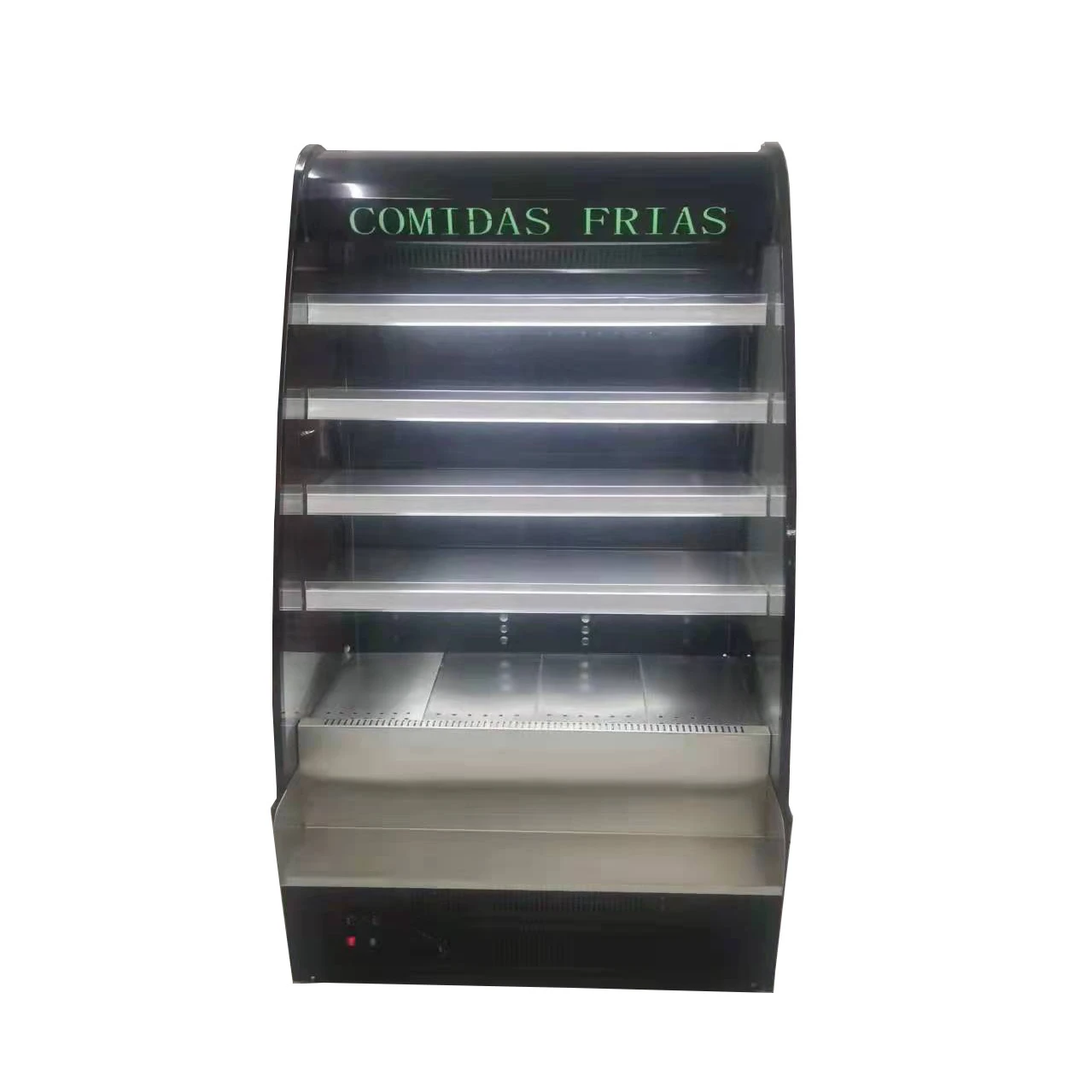 commercial stainless steel open display cooler open front dairy refrigerator showcase open air beverage fridge