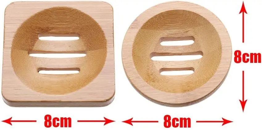 Wholesale Portable Bamboo Soap Dish Bathroom Wooden Soap Box Tray Holder Container With Drain