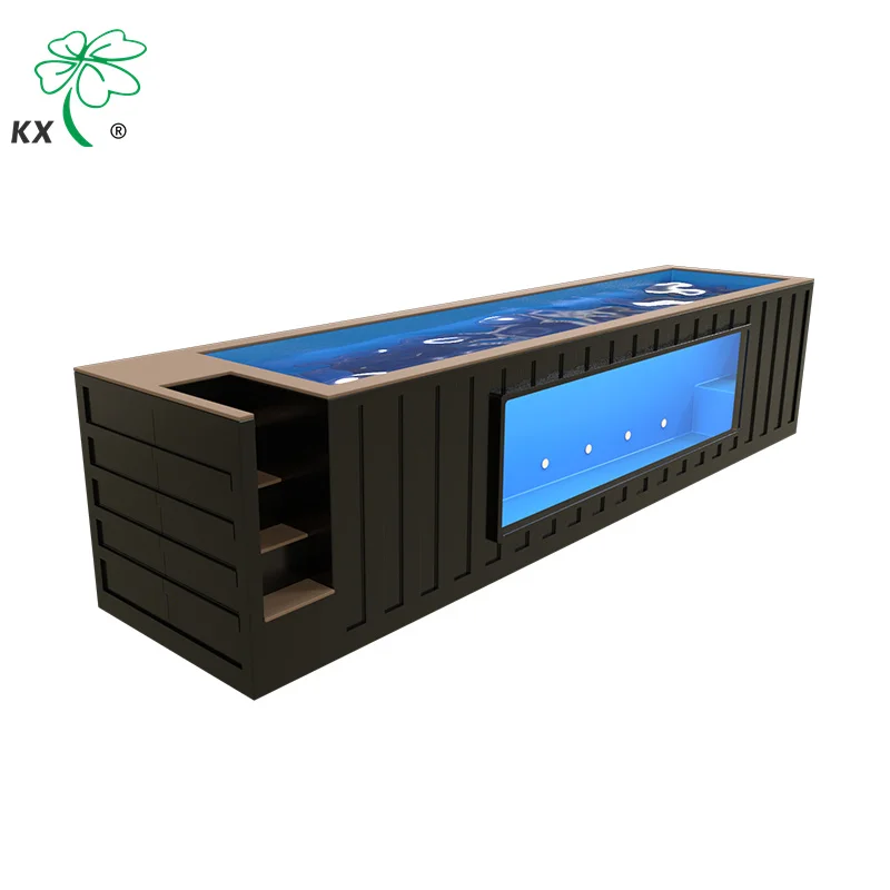 Factory customization fiberglass swimming pool in ground shipping container restaurant prefab container swimming pool 20ft 40ft