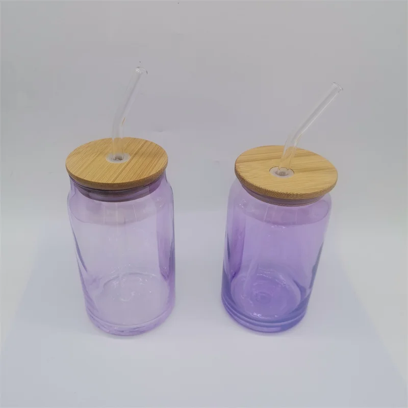 High borosilicate glass Cola glass can cold drink glasses juice glas blank sublimation empty tumbler custom colored