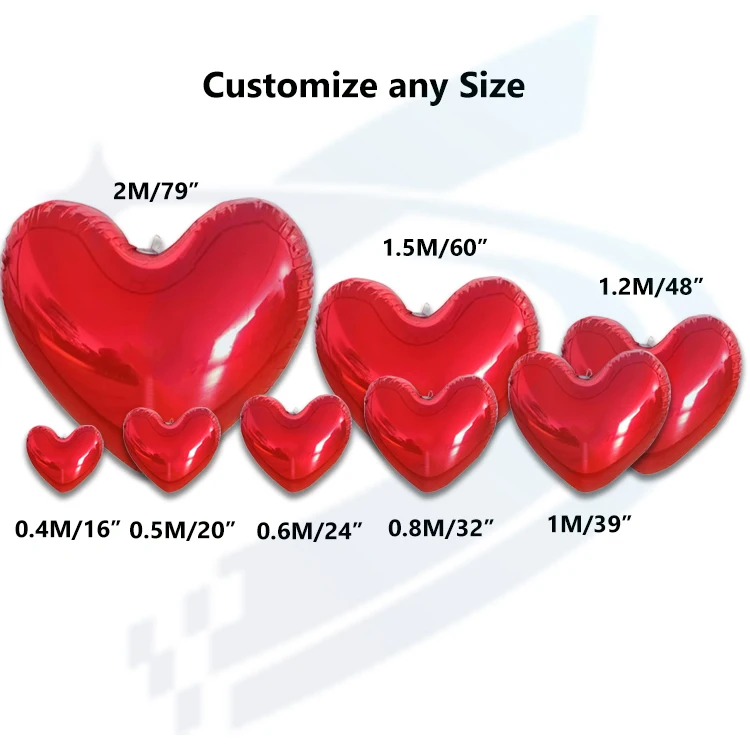 Advertising Inflatables Heart Shaped Love Balloon Decoration Christmas Mirror Hanging Balls Pool Globe Party Wedding Balloons
