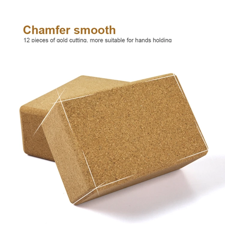 Оптовая продажа, фитнес, Экстра большой размер, 4, 6, 9, логотип под заказ, высокое качество, натуральный органический эко-корковый блок для йоги, для упражнений