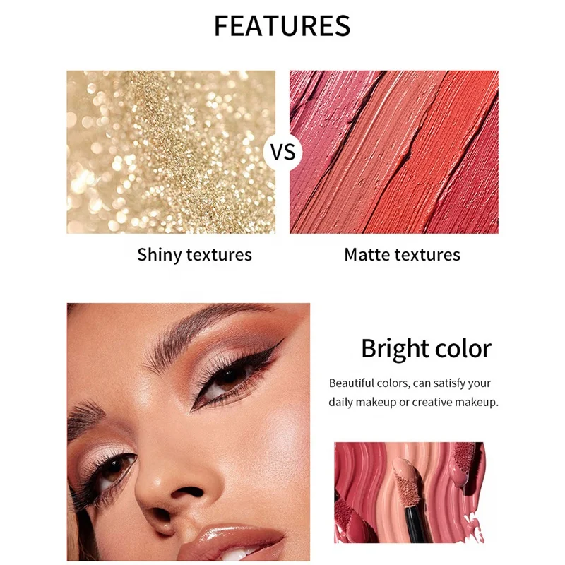 Glitter Private Label Organic Shimmer Metallic Liquid Eyeshadow