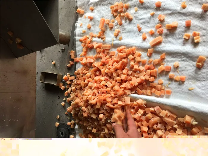 Meat dicer machine meat cube cutting machine diced frozen meat cutting machine/high efficiency automatic frozen beef cube cutter