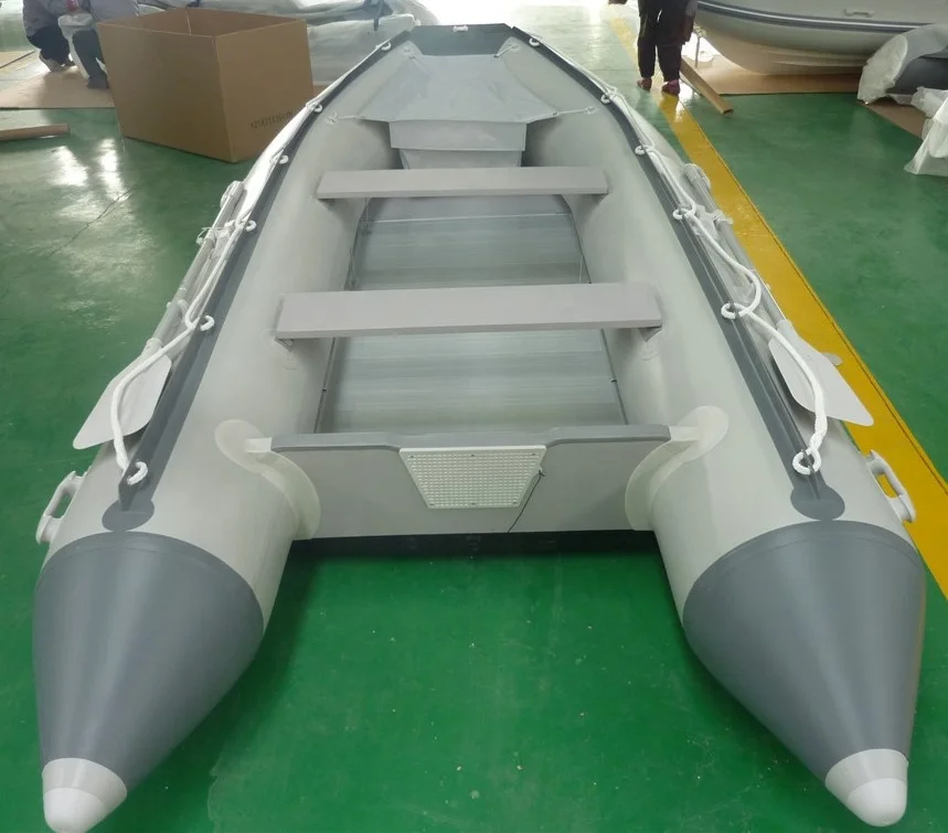 Hot 380 6 Persons High Speed PVC Rescue Inflatable Sport Boat with Aluminum Floor