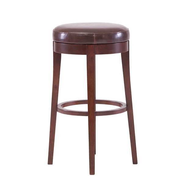 Bespoke Solid Beech Wood Durable Navy Blue Fabric Fire Retardant Bar Stool For USA BC-099