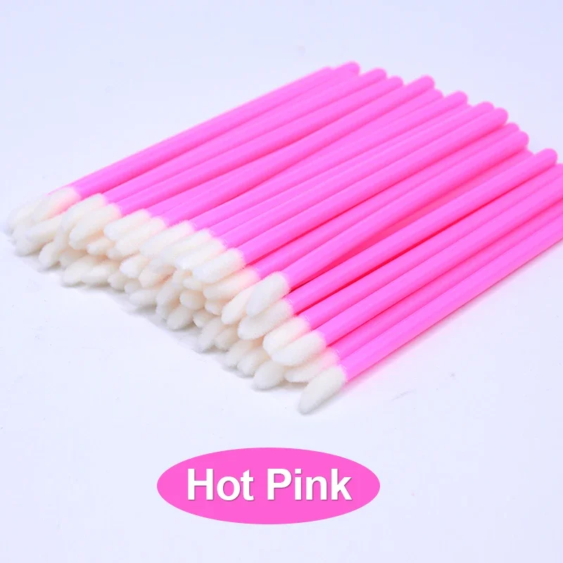 Disposable Makeup Remove Flocking Eyelash Cleansing Brush Applicator 50pcs/bag Beauty Tools
