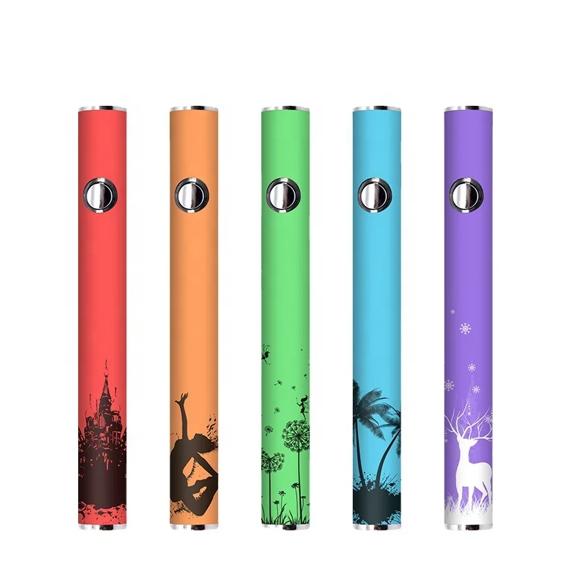 
Ocitytimes custom logo vaporizer pen round vape pen adjustable voltage battery 