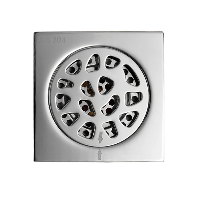 The Grate Square Drainer Sink Waste Floor Trap Brass Drain Core Stainless Steel Design Floor Drain