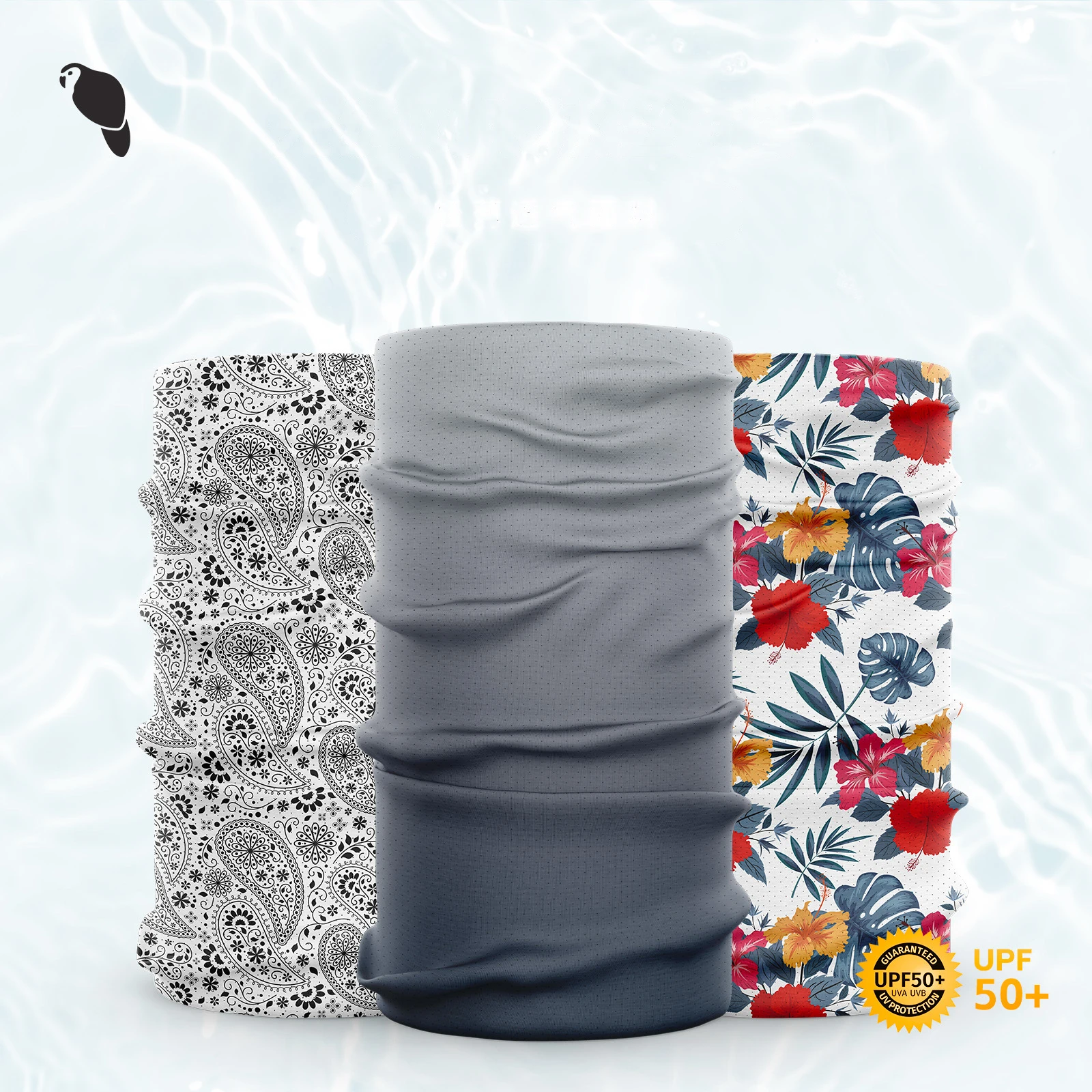 LEO Wholesale Promotional Sports Bandana Mesh Ice Silk Neck Gaiter Multifunctional Tube Bandana Stretchy Seamless Tube Bandana