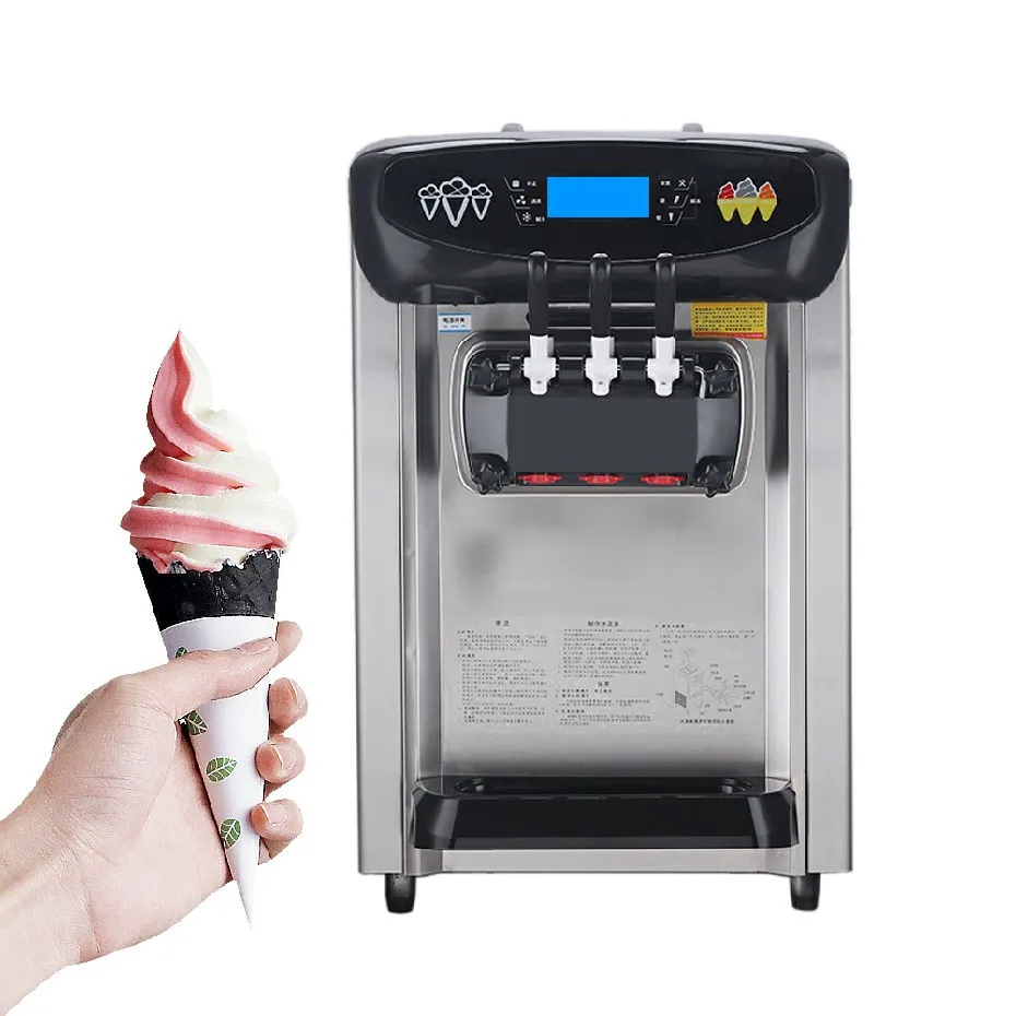 Automated commercial ice cream machine rolled soft ice cream maker machine