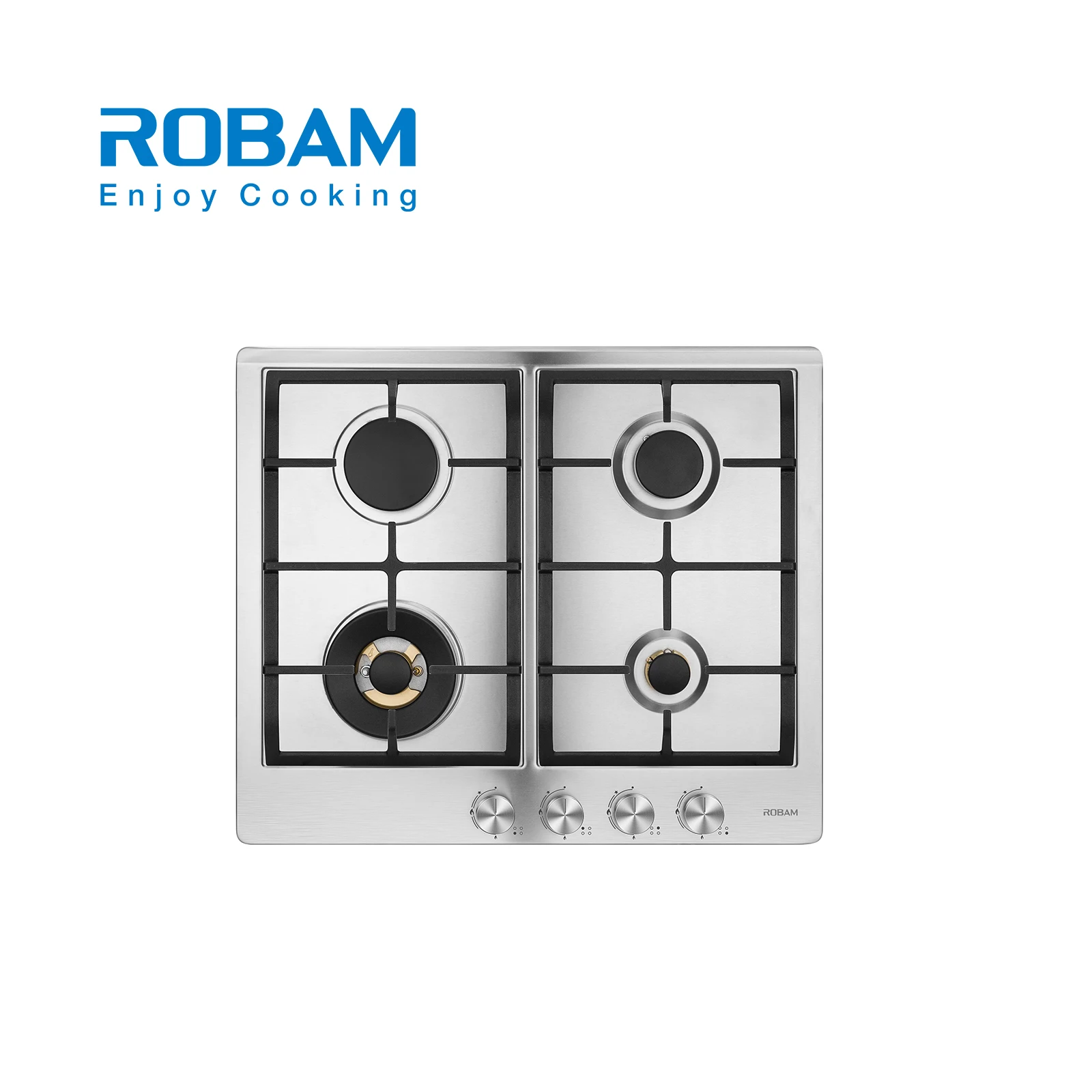 Кухонная техника, встроенная плита, газовая плита, продукция высшего качества, сделано в Китае, черная газовая плита из нержавеющей стали, квадратная плита