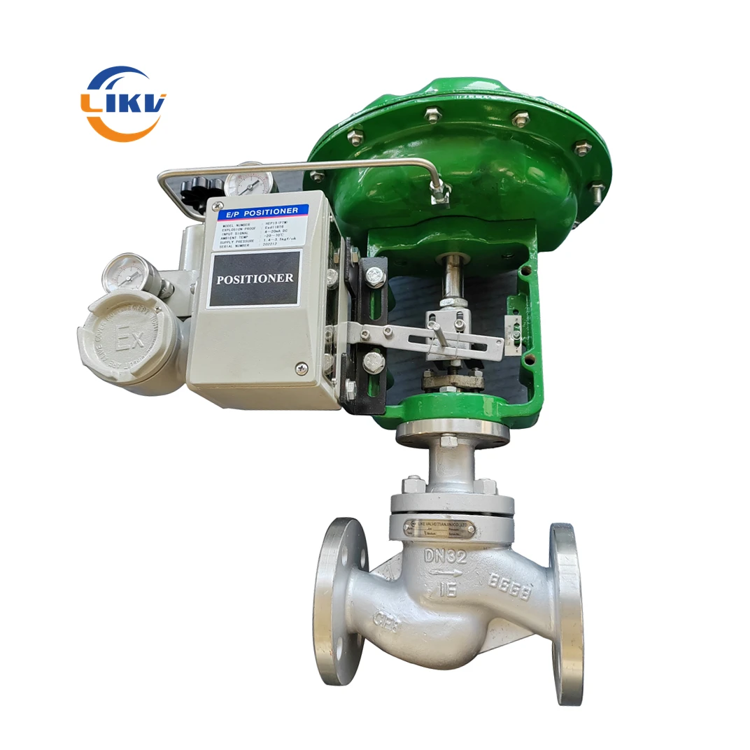 PN60 CF8 Flanged E/P Positioner Globe Valve