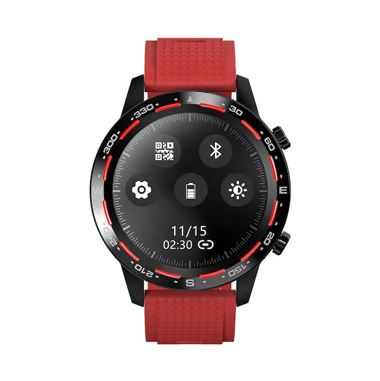 Round smartwatches L12 big full touch screen 1.54 inch bloodpressure  heart rate smart watch ip68 swimming ecg fitness tracker