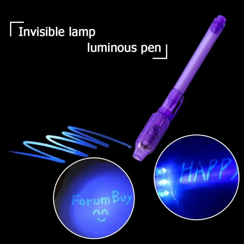2/4/8/14pcs UV Light Pen Invisible Magic Pencil Secret Fluorescent Pen for Writing Pad Kids Child Drawing Painting Board