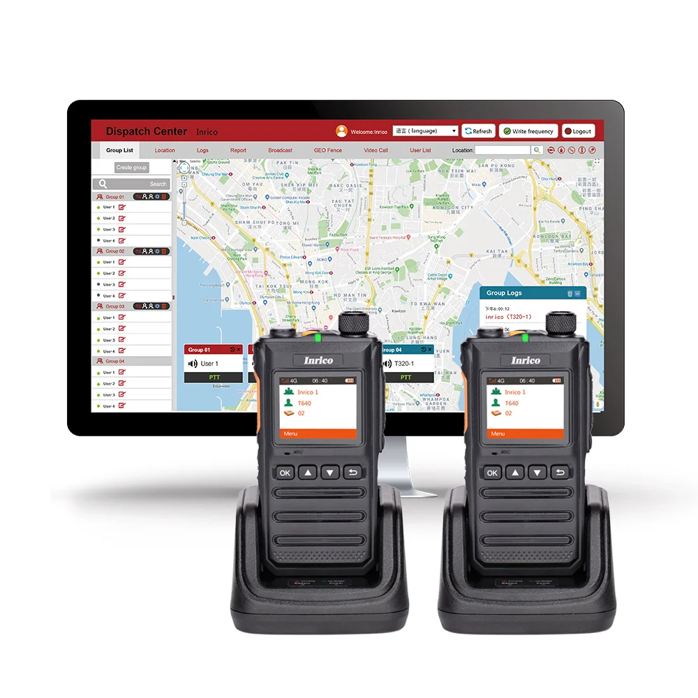 Портативная Wi-Fi рация Inrico T640 4G LTE сетевое радио с внутренней антенной
