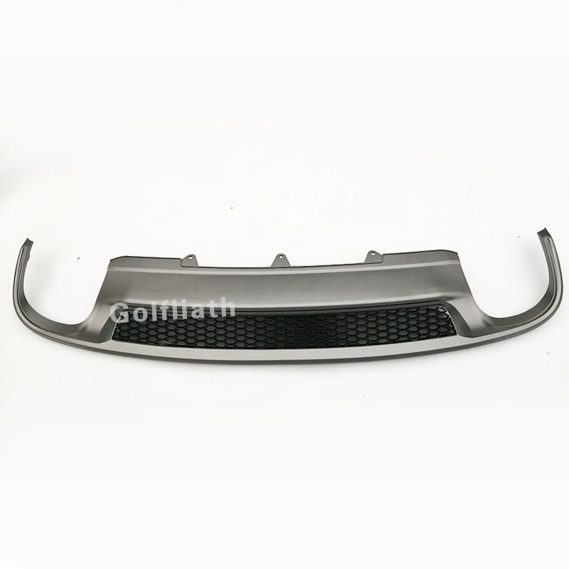 Sline Style Rear Diffuser Lip Kit Bumper Skid Plate End Pipe Muffler Tip Fit For A4 2012-2015