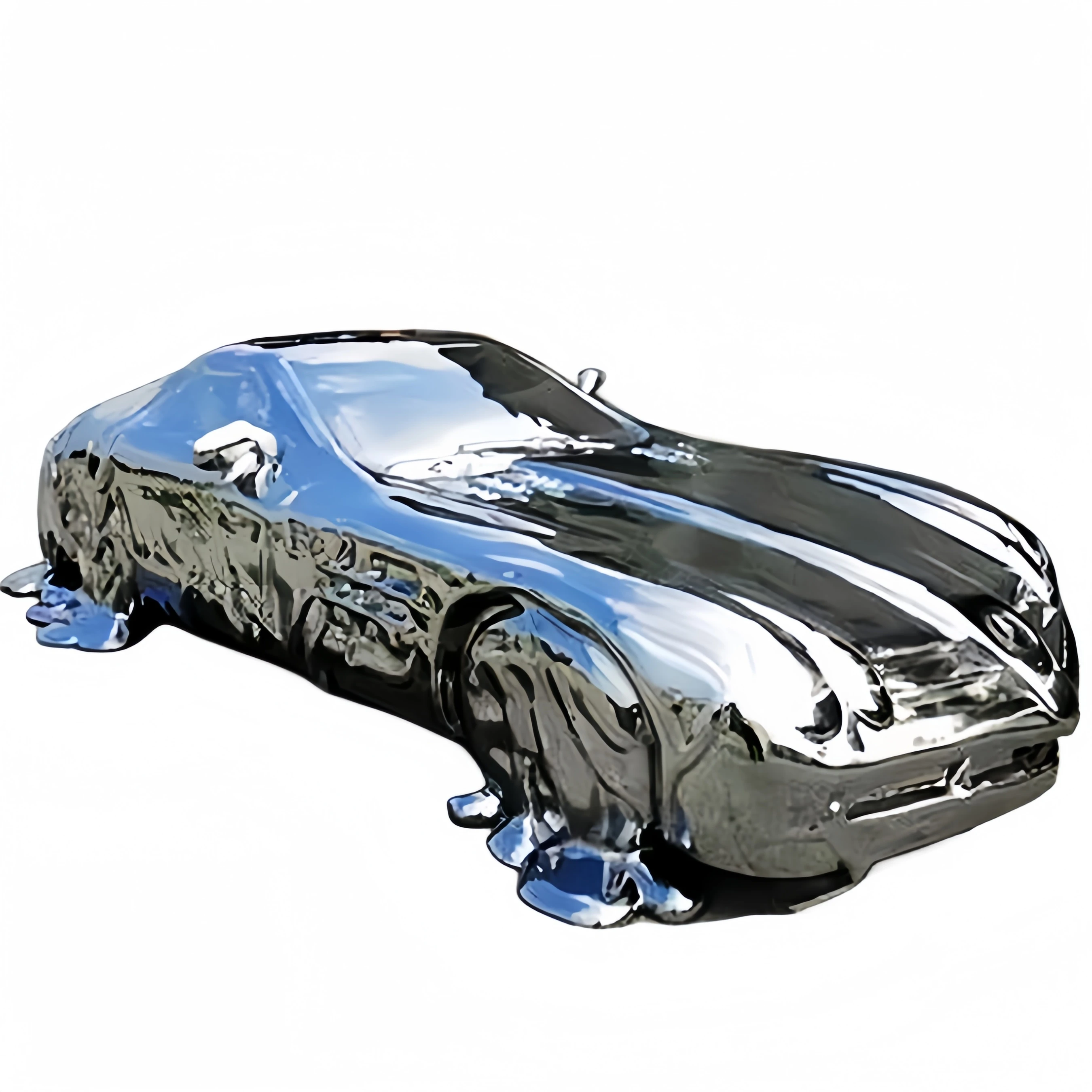 New Arrival Creative Abstract Model Diecast Iron Crafts Stainless Steel Cool Garden Sculpture Big Car