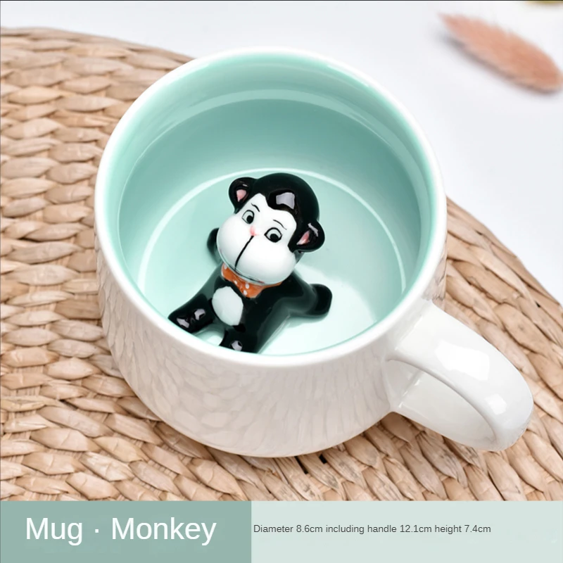 Wholesale New Product Hot Selling Creative 3D Animal Shape Gift Ceramic Tea and Coffee Mug