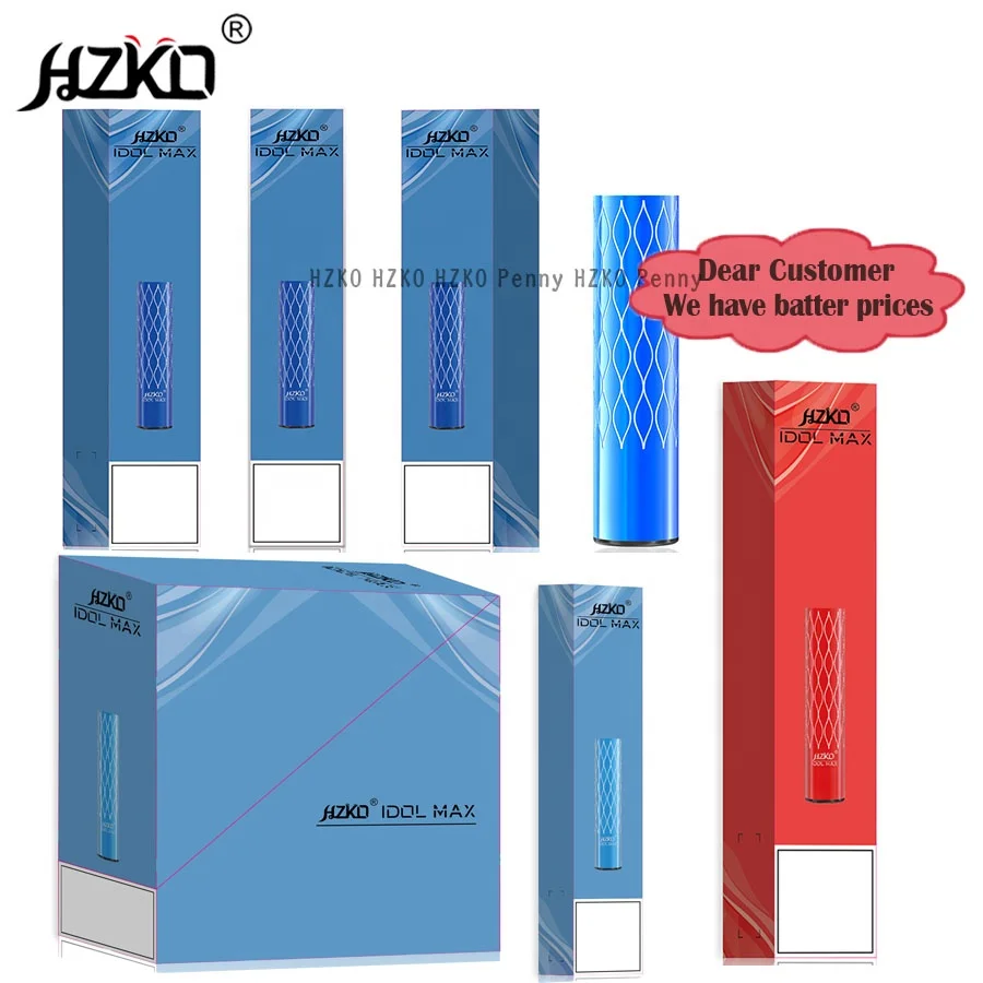 Оптовая продажа, оригинальные электронные аксессуары HZKO IDOL MAX 2000f в Австралии, лидер продаж, в наличии, 31 цвет