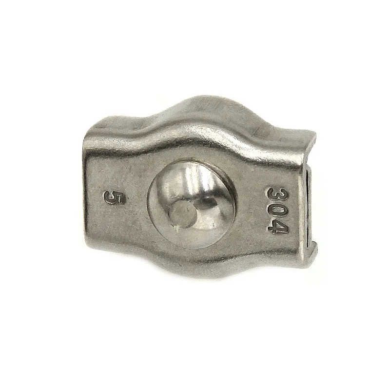 High Quality Single Bolt Cable Clamp OEM Stainless Steel Wire Rope Fittings 2-10mm Simplex Wire Rope Clip