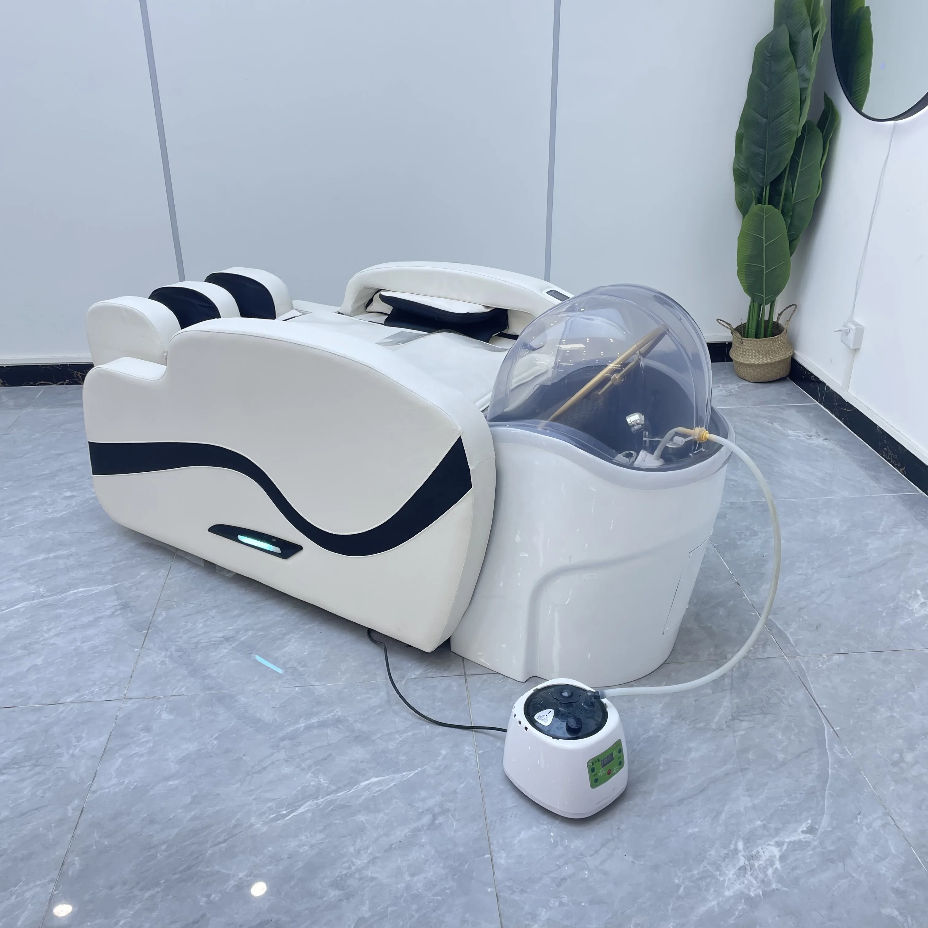 Hair Salon Furniture Barber Shop Luxury Shampoo Bed With Massage Shampoo Chair Water Fumigable Massage Salon Shampoo Bed