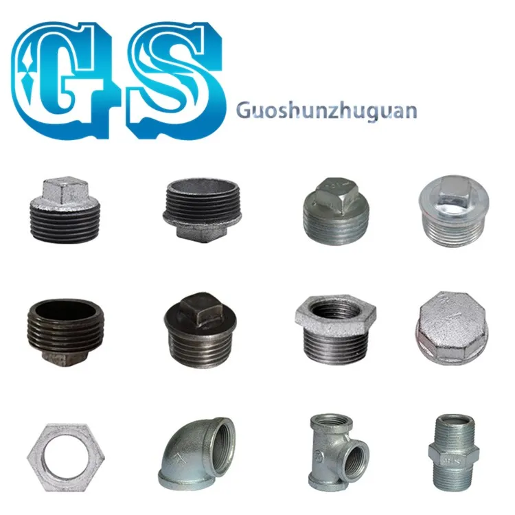 galvanized steel elbow  malleable steel tee pipe fittings, threaded pipe fittings, galvanized fire protection pipe fittings