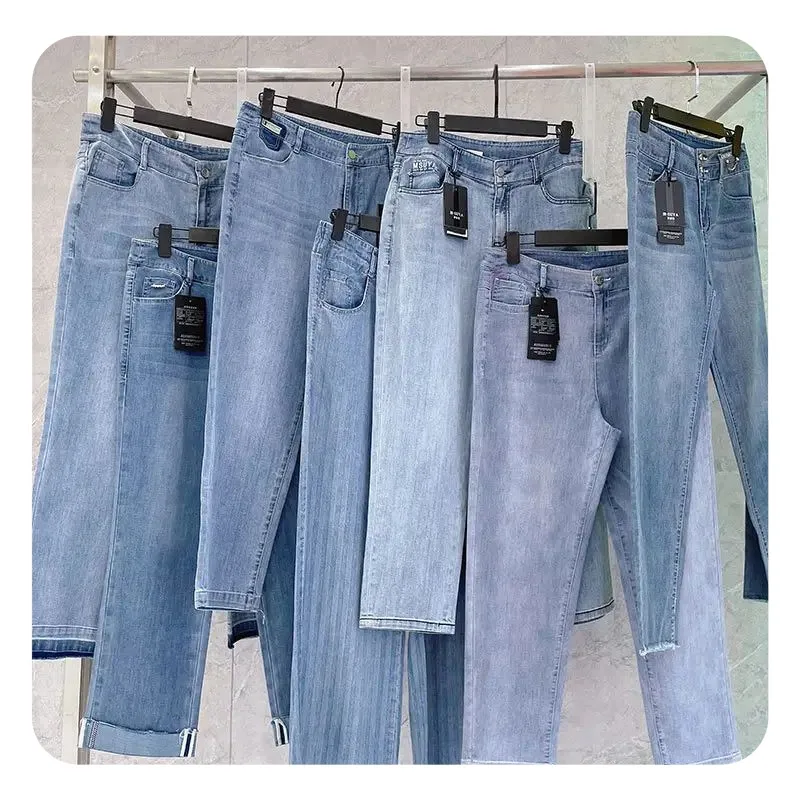 Wholesale stocklots most popular  vintage jeans  slim used jeans