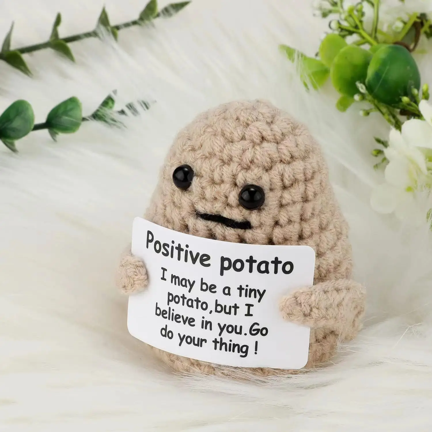 Whole sale funny positive potato Hand-crocheted doll New Kawaii Positive Potato toys