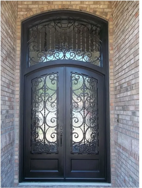 Golden supplier heavy duty hinges steel doors wrought iron pivot steel door